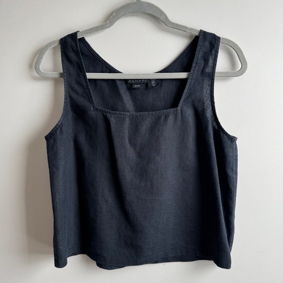 Tahari Tops - Tahari Black Linen Tank Top Women's Size M